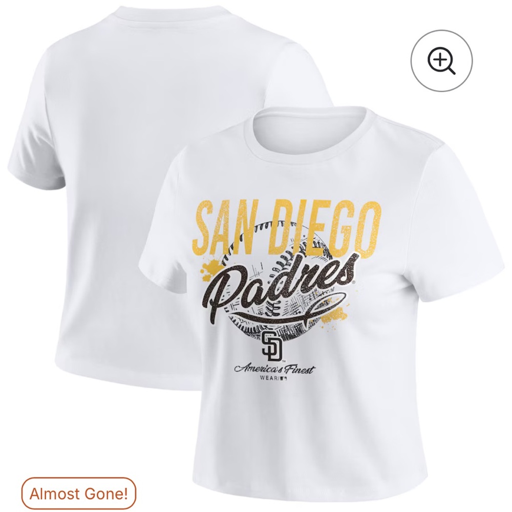 San Diego Padres Cropped T-Shirt Top